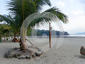 Chidiya tapu beach of andaman nikobar island ,25 kilometers from port blair with a background of ocean